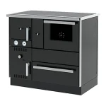 ALFA PLAM Štednjak na čvrsto gorivo ALFA TERM 27kW, antracit, desni
