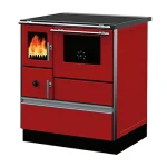 ALFA PLAM Štednjak na čvrsto gorivo ALFA 70 DOMINANT 10kW, crveni, desni