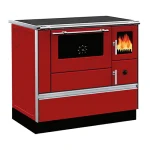 ALFA PLAM Štednjak na čvrsto gorivo ALFA 90H DOMINANT 10kW crveni levi