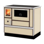 ALFA PLAM Štednjak na čvrsto gorivo ALFA 90H DOMINANT 10kW krem desni