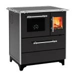 ALFA PLAM Štednjak na čvrsto gorivo DONNA 70 5kW, antracit, levi