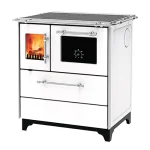 ALFA PLAM Štednjak na čvrsto gorivo DONNA 70 5kW, beli, desni