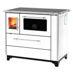 ALFA PLAM Štednjak na čvrsto gorivo DONNA 90 5kW, beli, desni