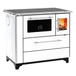 ALFA PLAM Štednjak na čvrsto gorivo DONNA 90 5kW, beli, levi